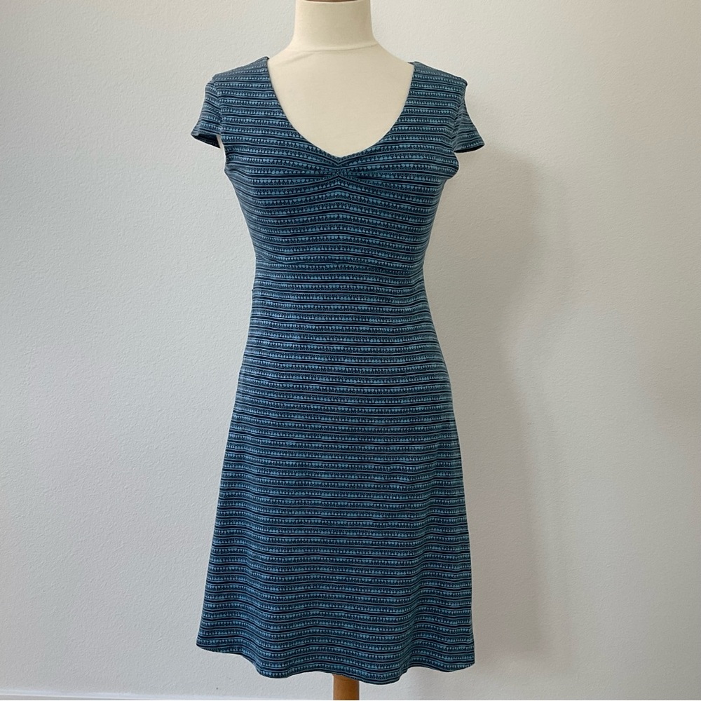 Toad&Co Rosemarie Organic Cotton Dress Navy Blue XS